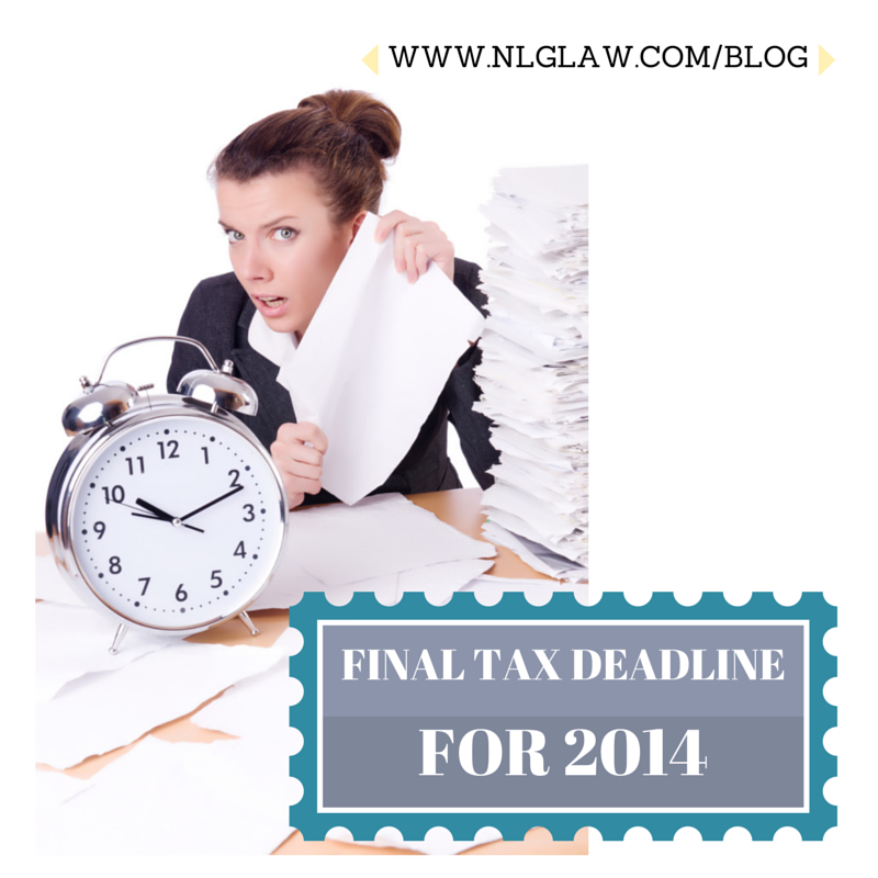 Final Tax Deadline for 2014